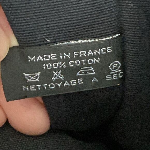 Authentic HERMES Deauville MM Hand Tote Bag Canvas Black - Picture 14 of 15